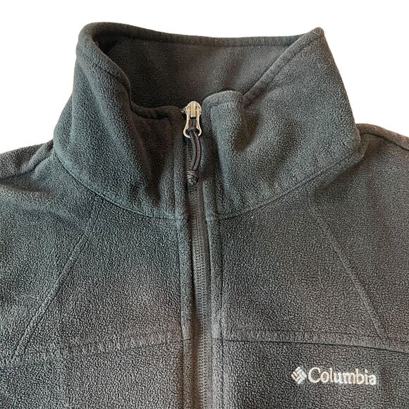 Columbia Full Zip Fleece Jacket Womens Sz. Medium Black Outdoor Gorpcore - Picture 6 of 14